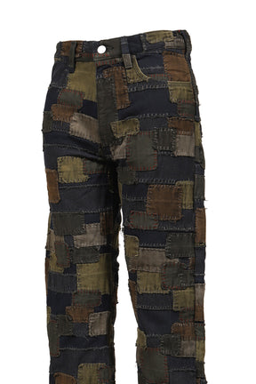 BLACKMEANS BORO PATCHWORK STRAIGHT JEAN / MULTI BORO