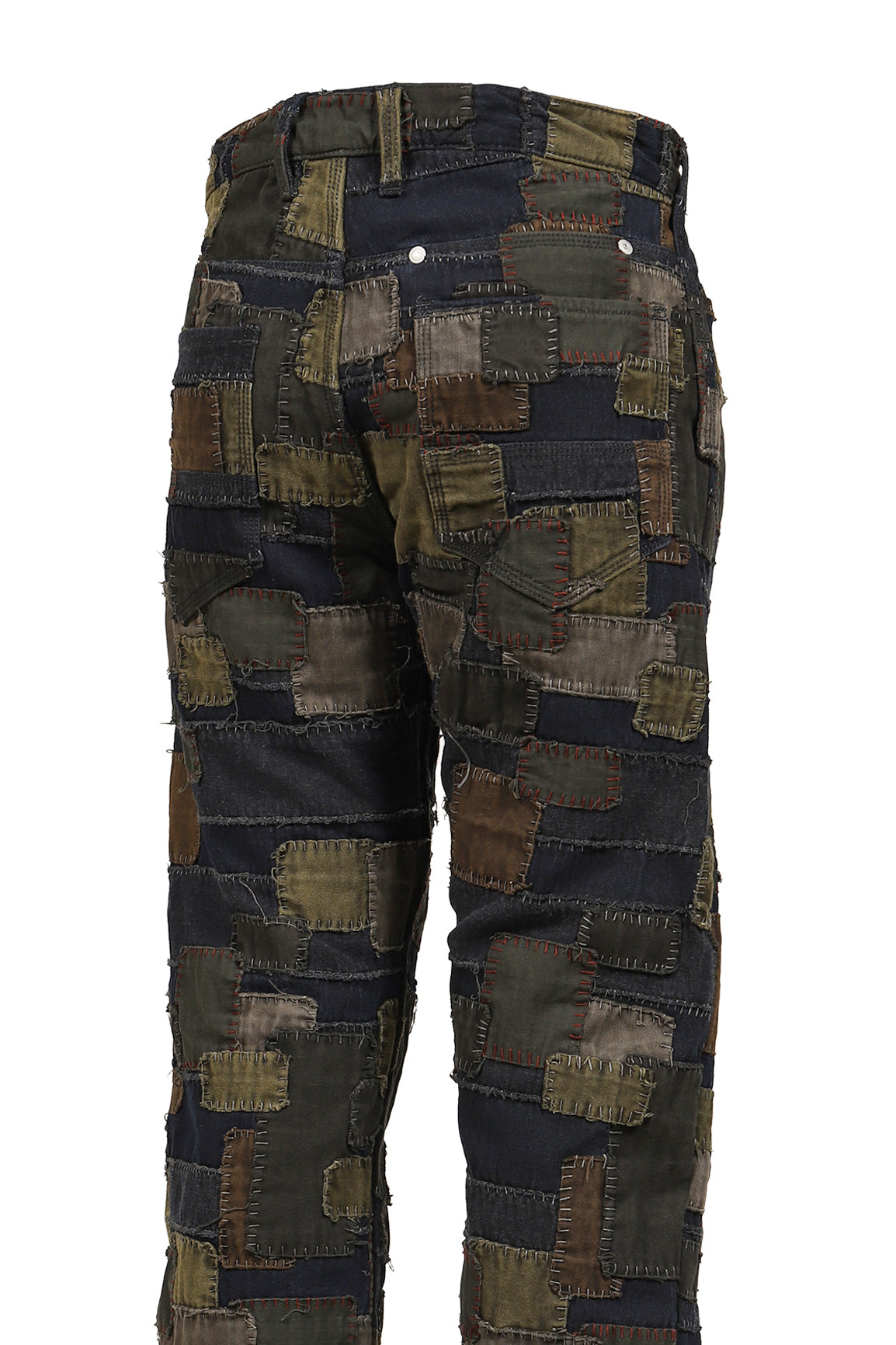 BLACKMEANS BORO PATCHWORK STRAIGHT JEAN / MULTI BORO