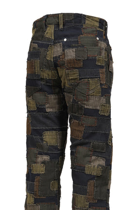 BLACKMEANS BORO PATCHWORK STRAIGHT JEAN / MULTI BORO