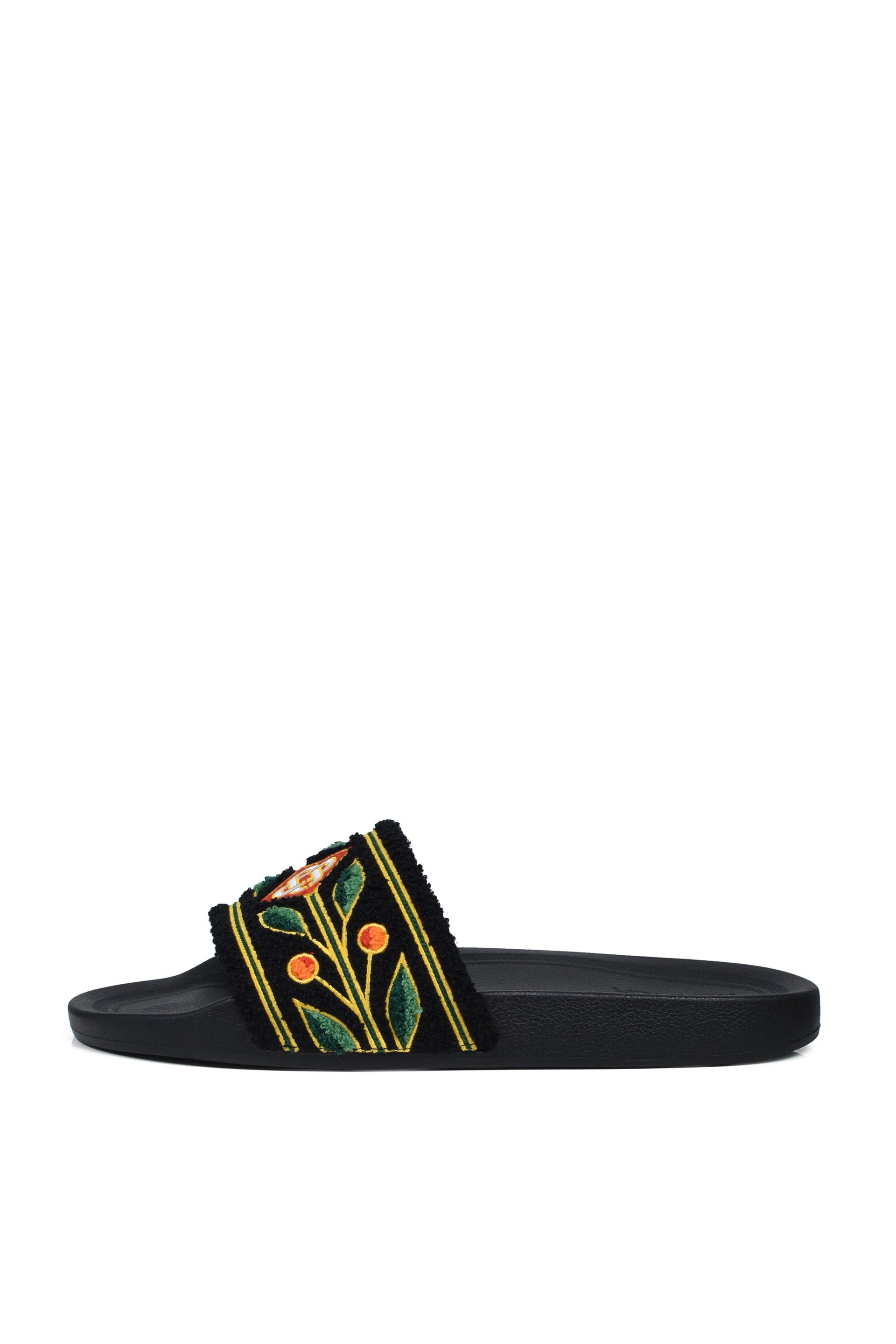 MENS EMBROIDERED TERRY SLIDER / EMBROIDERED TERRY
