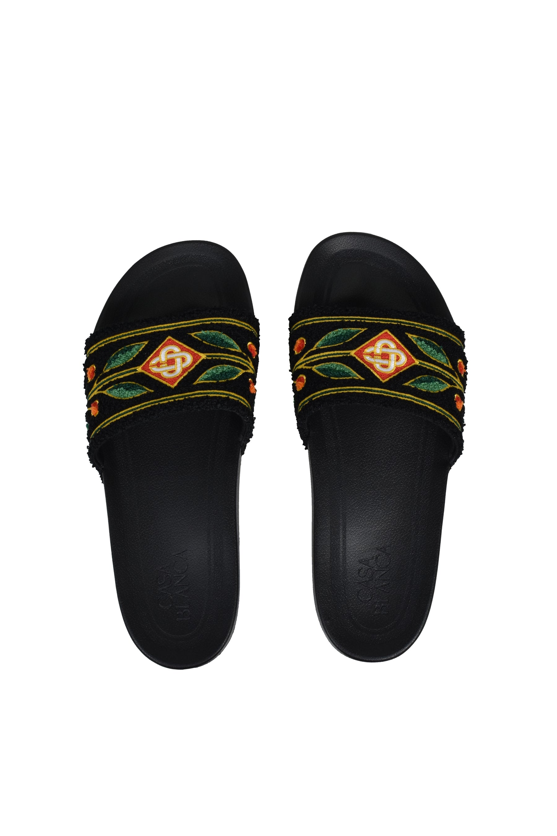 MENS EMBROIDERED TERRY SLIDER / EMBROIDERED TERRY