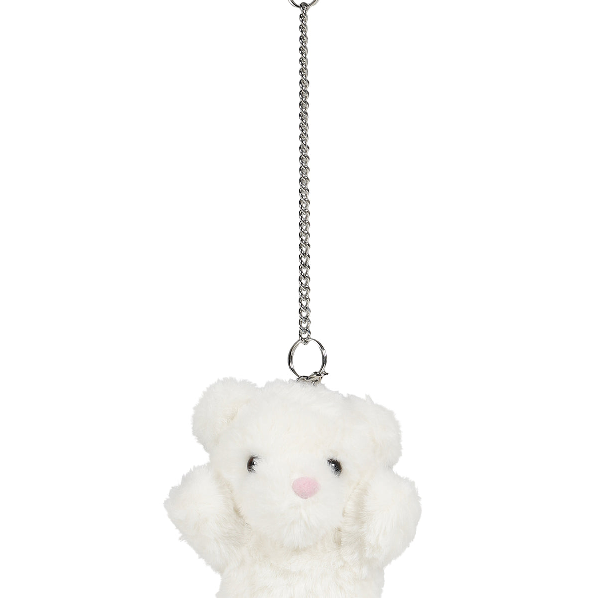 VAQUERA ヴァケラ FW25 TEDDY BEAR KEYCHAIN WOVEN / WHT - NUBIAN