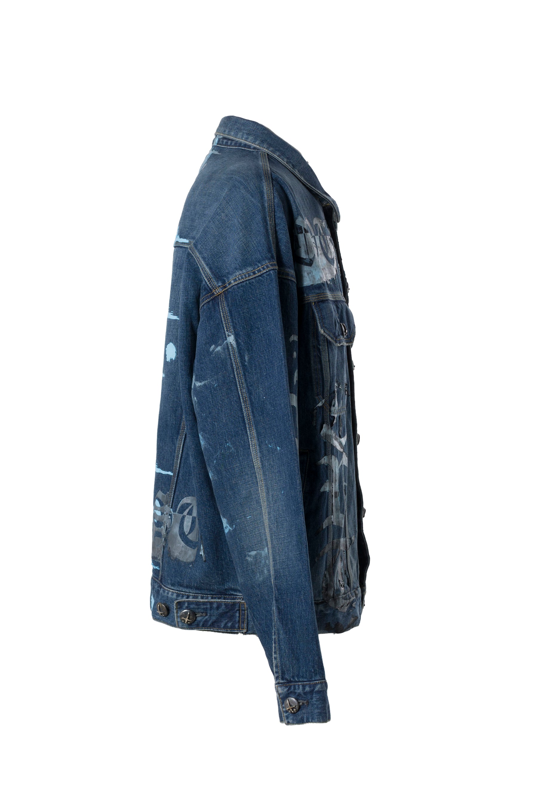 CVTVLIST SS23 CUSTOM DENIM JACKET / IND -NUBIAN