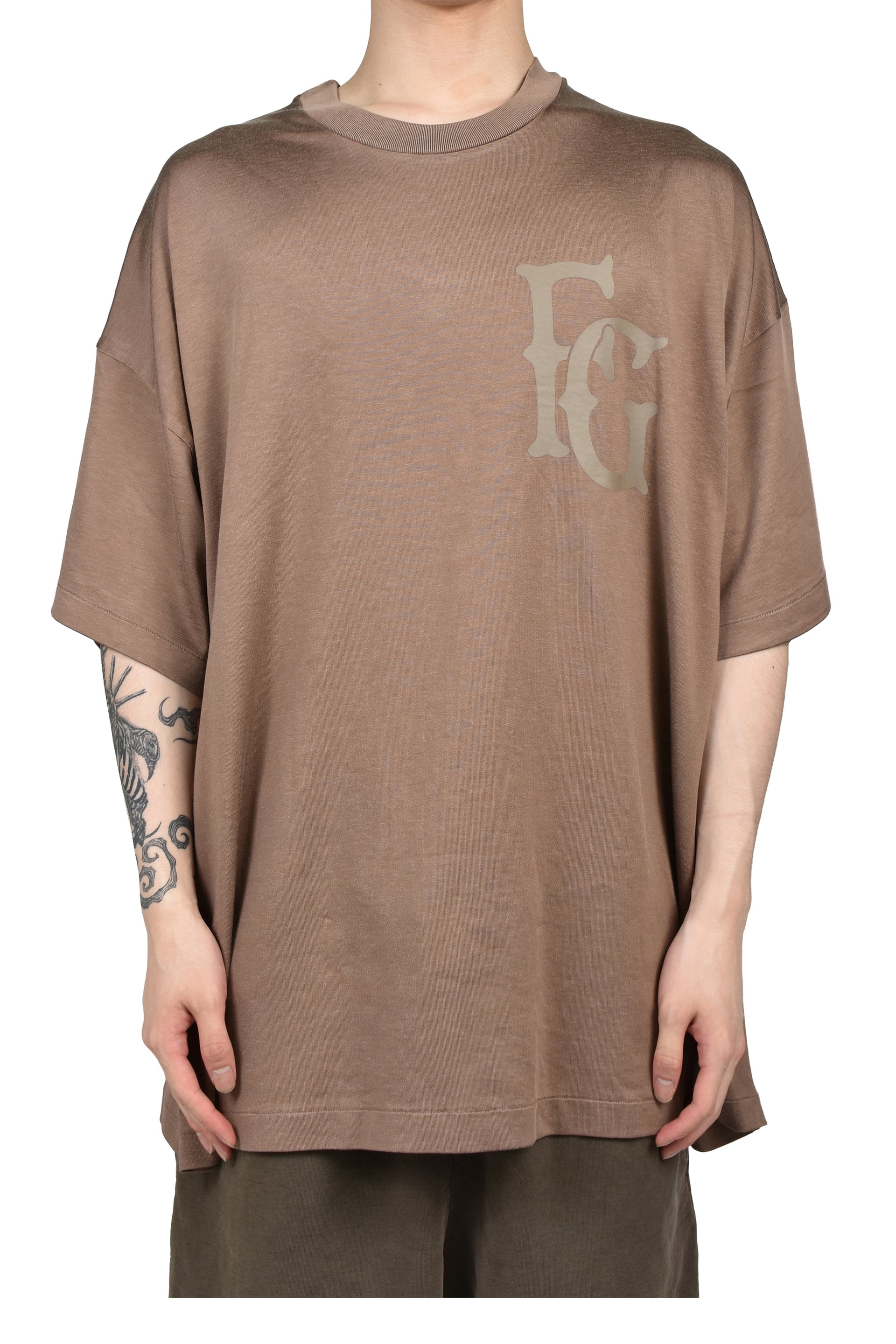 COTTON RAYON "43" SS TEE / DUNE PEARL