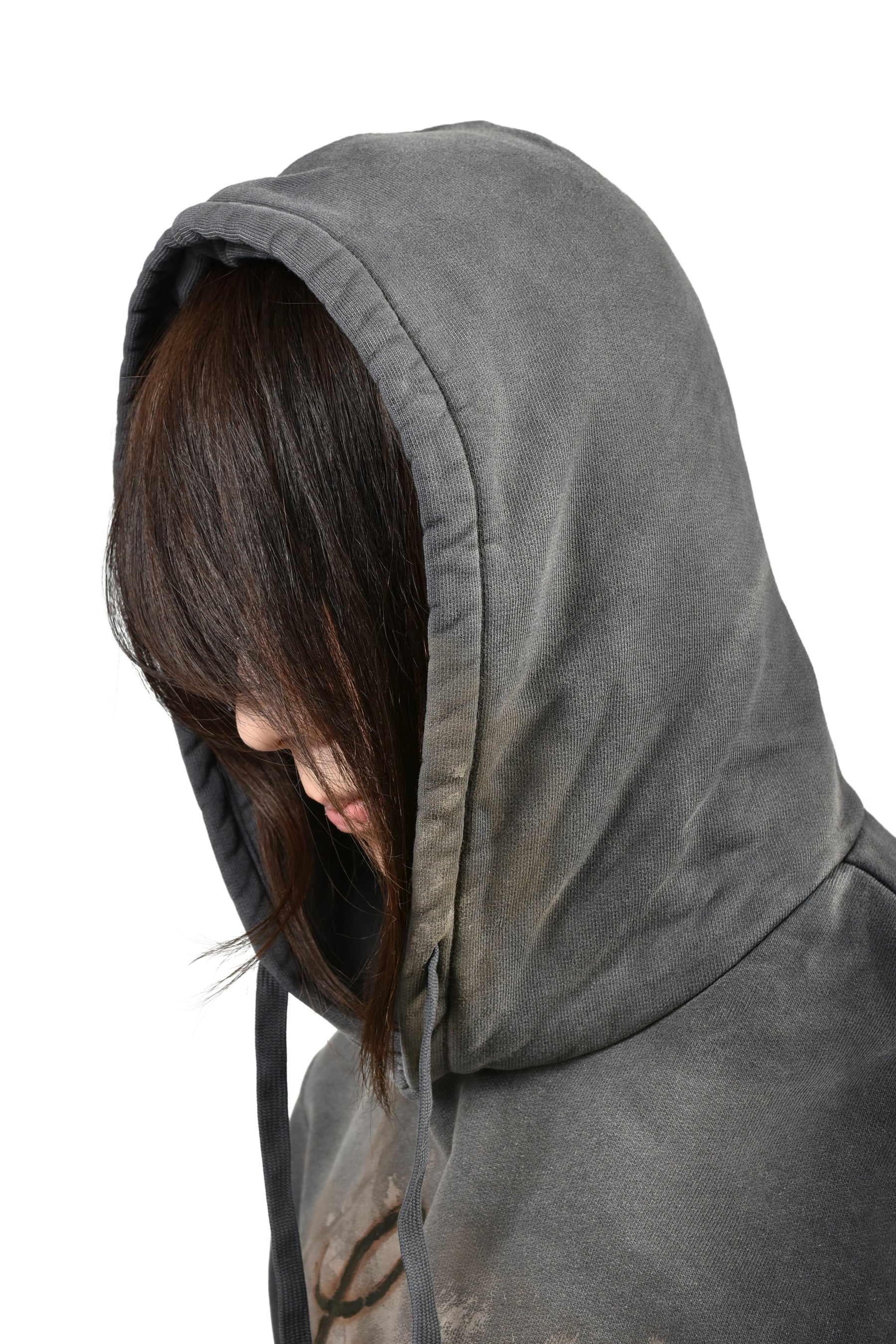 doublet LUXUARY MUD PAINT HOODIE / BLK