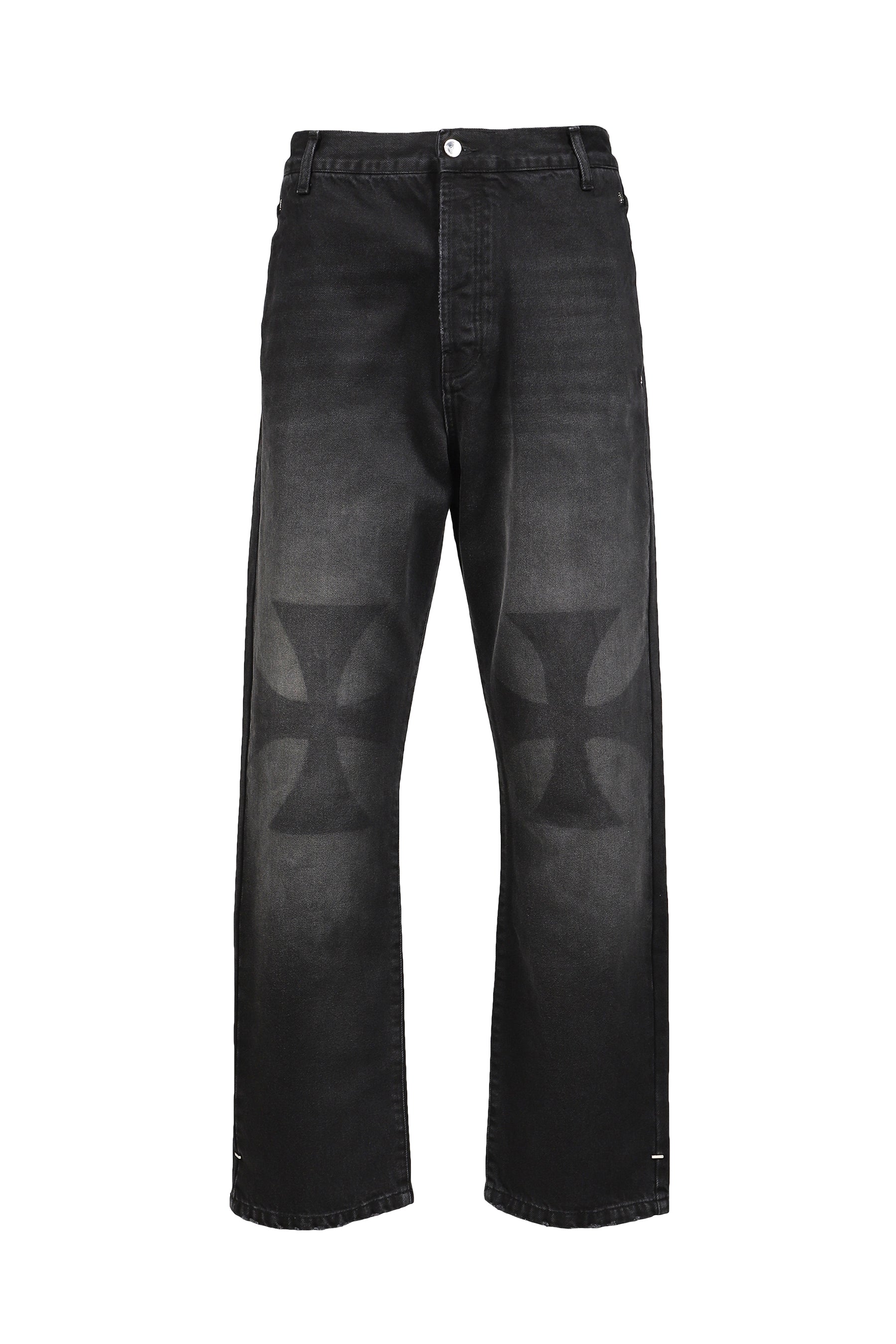 CROSS PATCH BAGGY JEANS / VINTAGE BLK