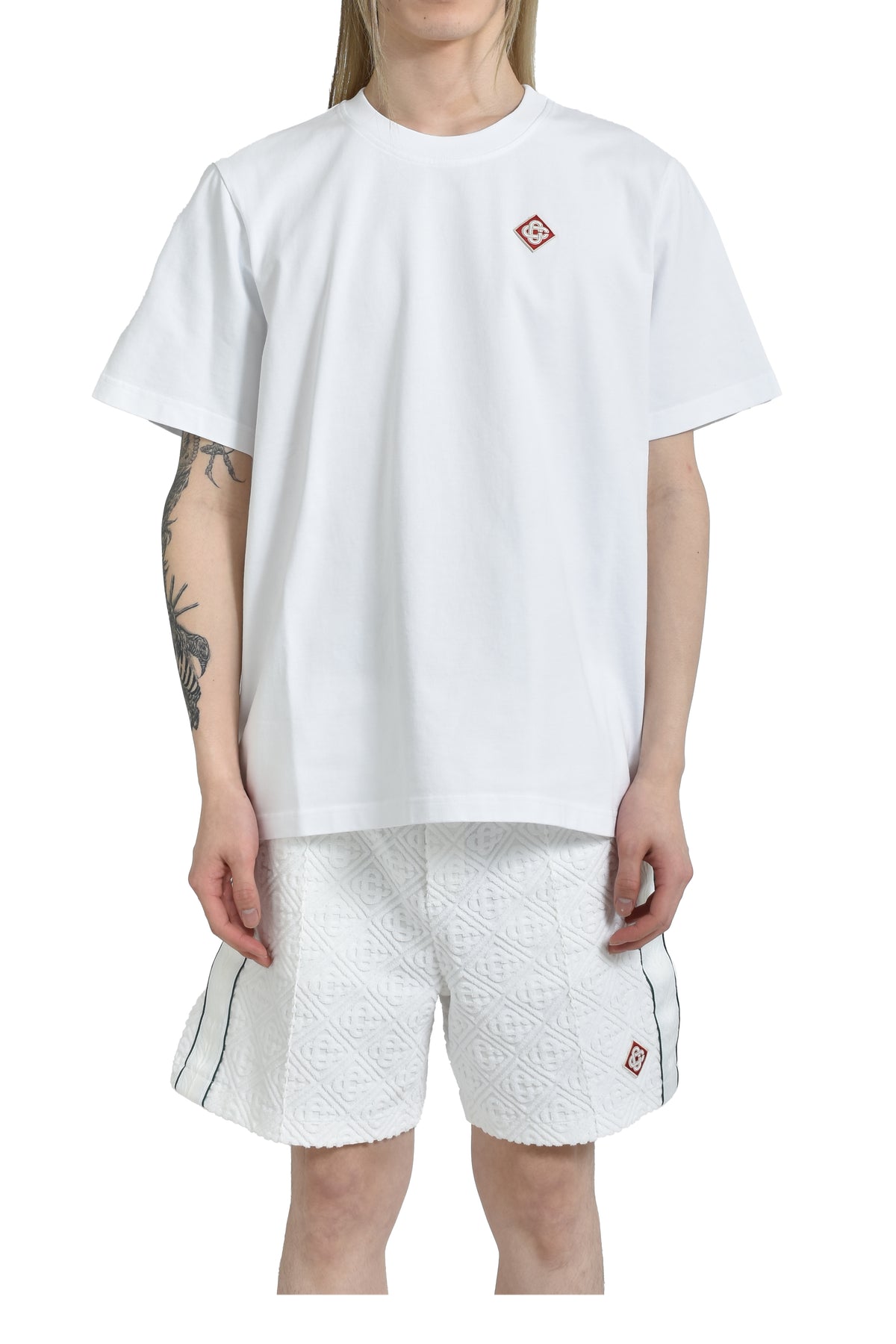 DIAMOND LOGO PATCH T-SHIRT / WHT