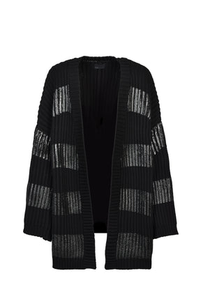 NOIR WAXED MEGA CARDIGAN / WAXED BLK