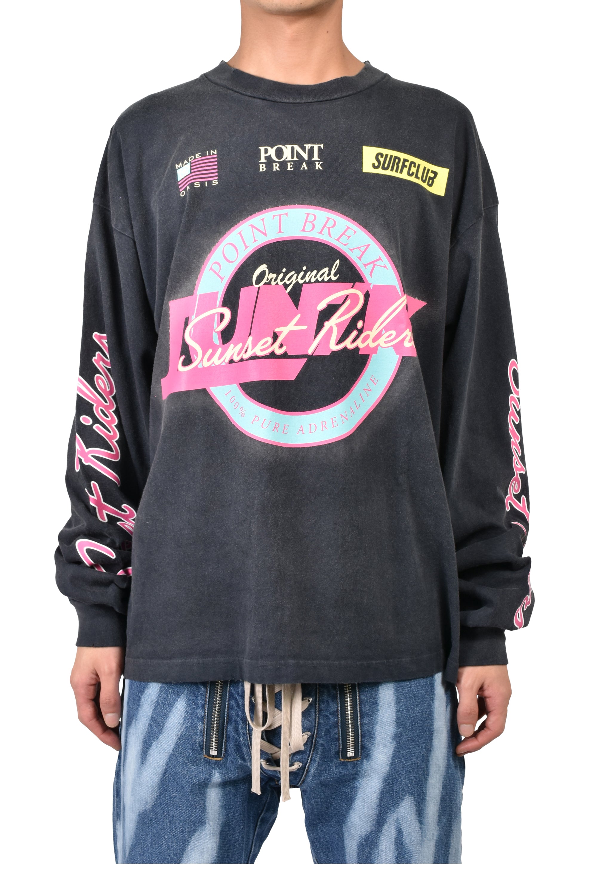 JUN/NAKAYAMA ジュンナカヤマ FW26 POINT BREAK L/S T-SHIRTS / BLK