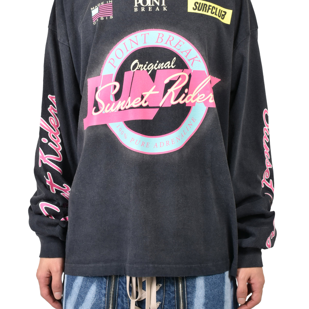 JUN/NAKAYAMA ジュンナカヤマ FW26 POINT BREAK L/S T-SHIRTS / BLK