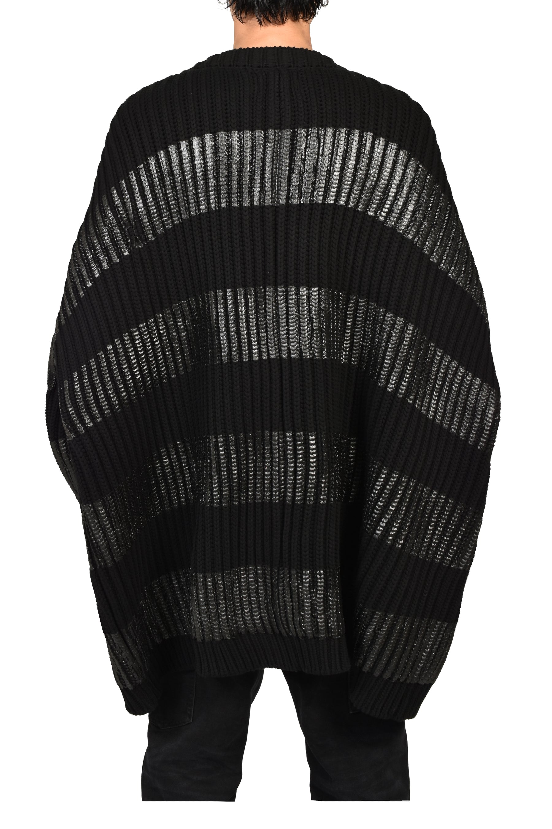 NOIR WAXED MEGA CARDIGAN / WAXED BLK