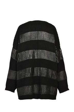 NOIR WAXED MEGA CARDIGAN / WAXED BLK
