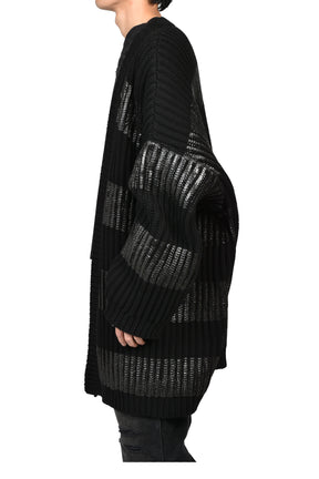 NOIR WAXED MEGA CARDIGAN / WAXED BLK