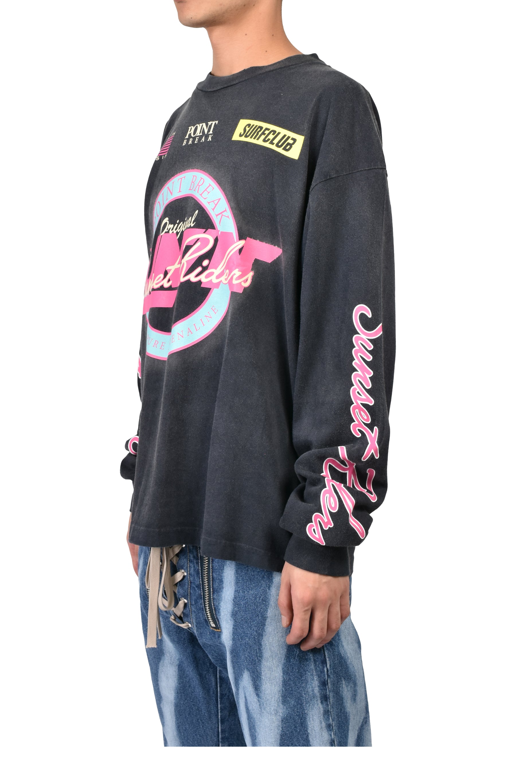 JUN/NAKAYAMA ジュンナカヤマ FW26 POINT BREAK L/S T-SHIRTS / BLK