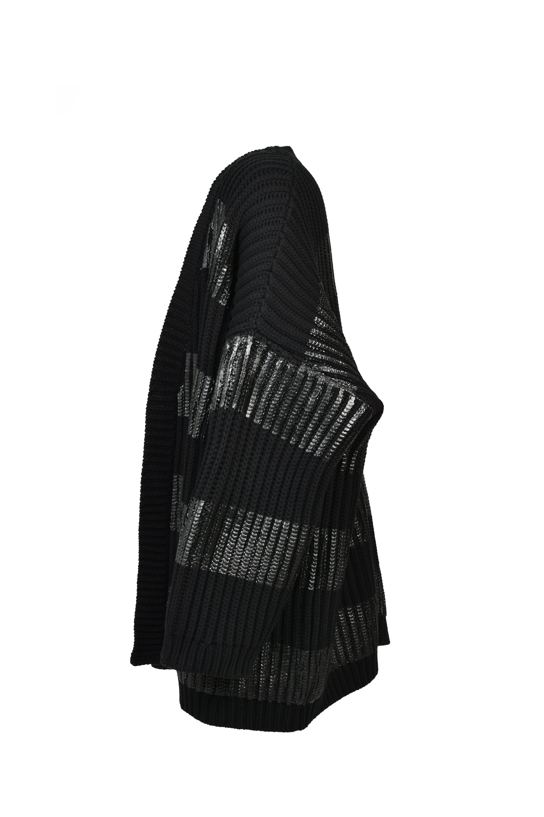 NOIR WAXED MEGA CARDIGAN / WAXED BLK
