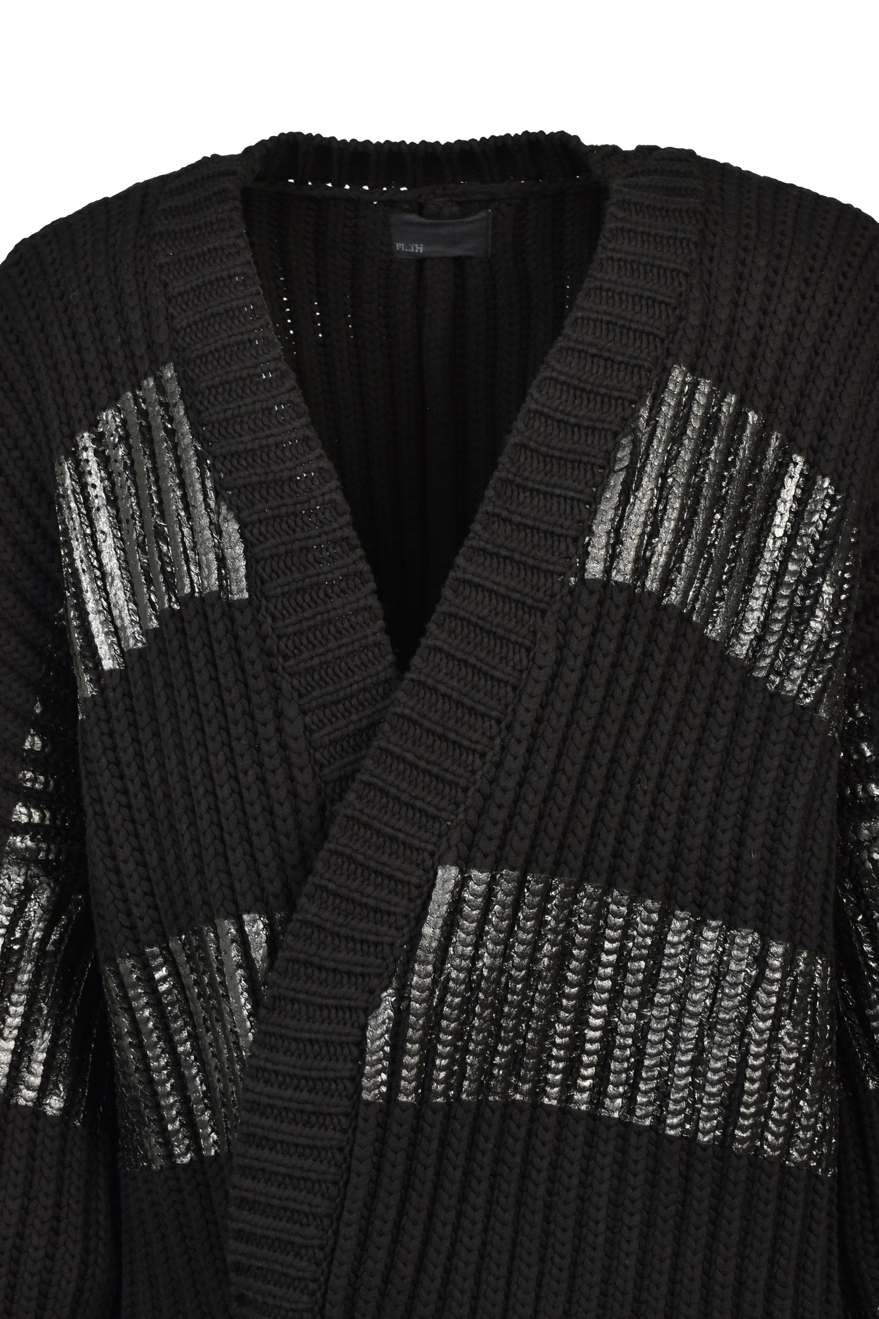NOIR WAXED MEGA CARDIGAN / WAXED BLK