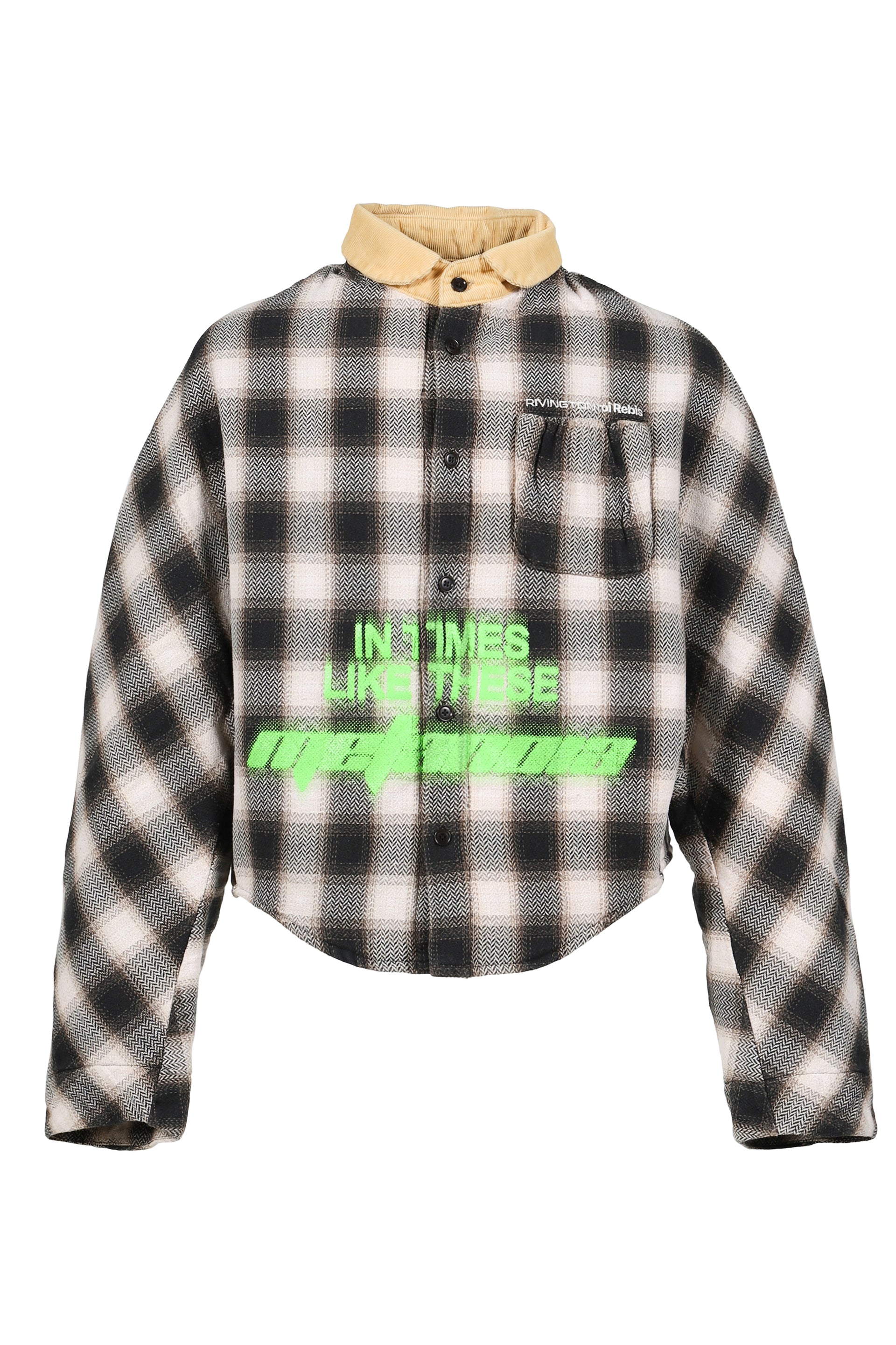 IN TIMES LIKE THESE ABRAXAS SHIRT / BLK PLAID