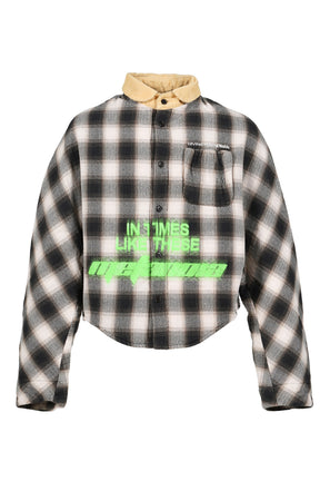 IN TIMES LIKE THESE ABRAXAS SHIRT / BLK PLAID 