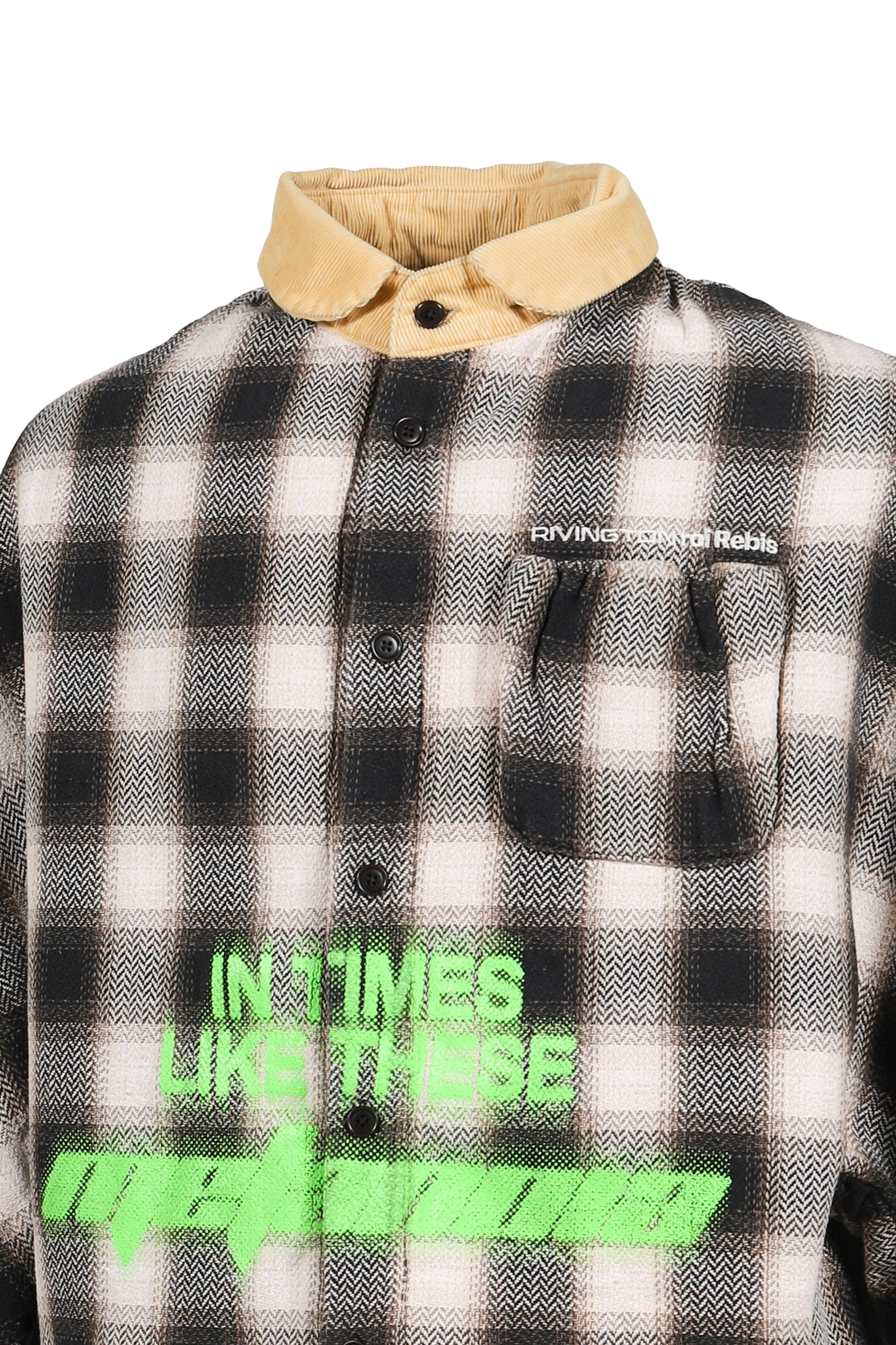 IN TIMES LIKE THESE ABRAXAS SHIRT / BLK PLAID 