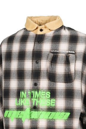 IN TIMES LIKE THESE ABRAXAS SHIRT / BLK PLAID 