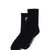 MOON LOGO KNIT ANKLE SOCKS / BLK 