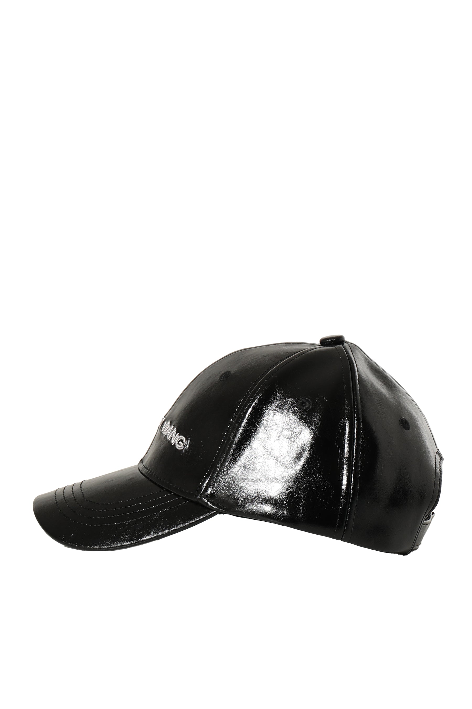 FenG CHen WANG フェン チェン ワン FW23 BLACK PU CAP / BLK -NUBIAN