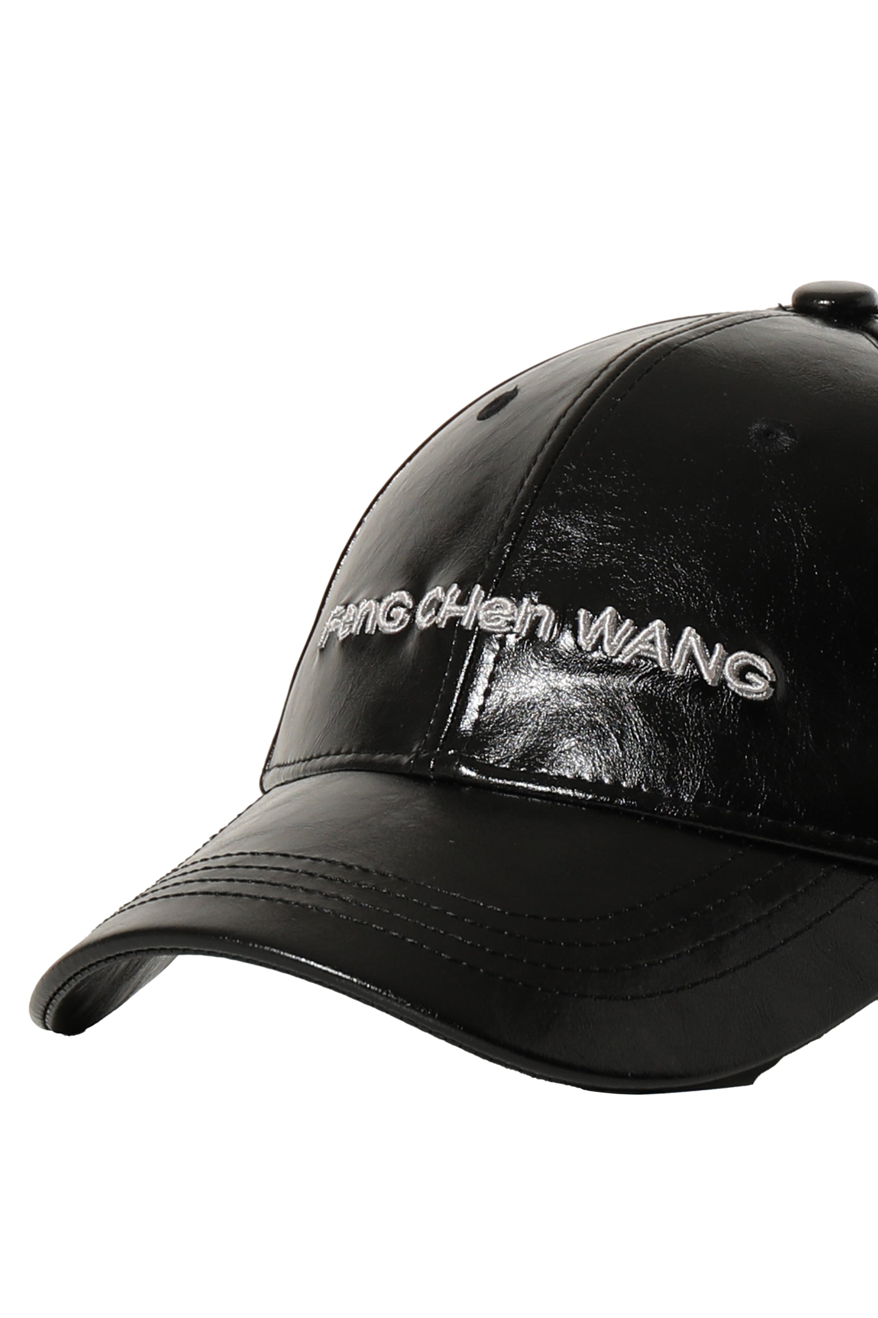 FenG CHen WANG フェン チェン ワン FW23 BLACK PU CAP / BLK -NUBIAN