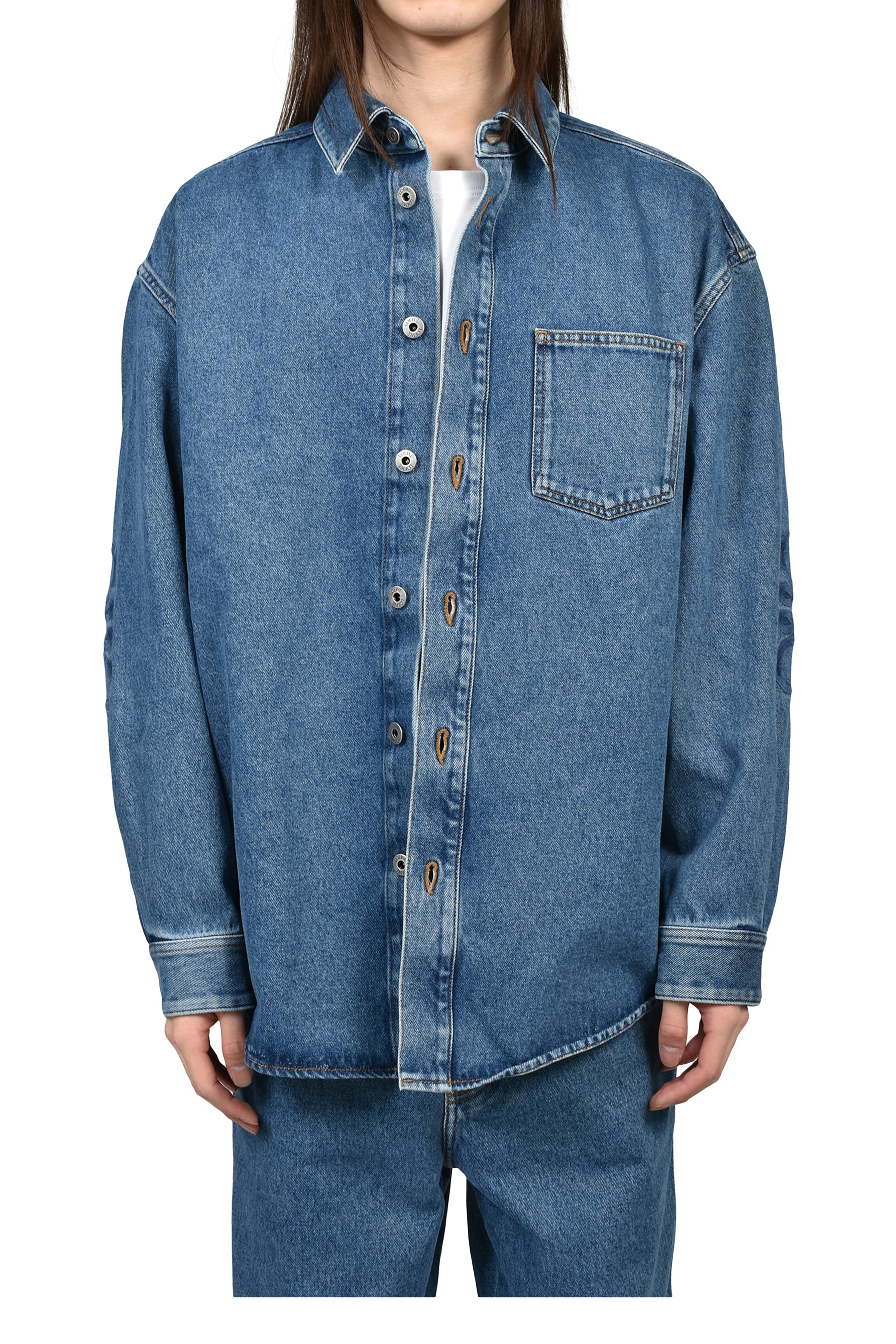 ANAGRAM OVERSHIRT / MID BLU DENIM