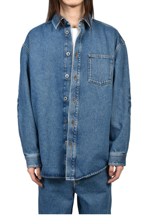ANAGRAM OVERSHIRT / MID BLU DENIM