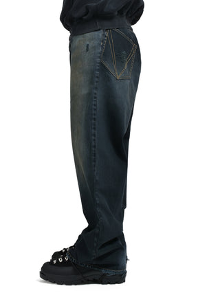 DISTRESSED BAGGY JEANS / BLKOUT