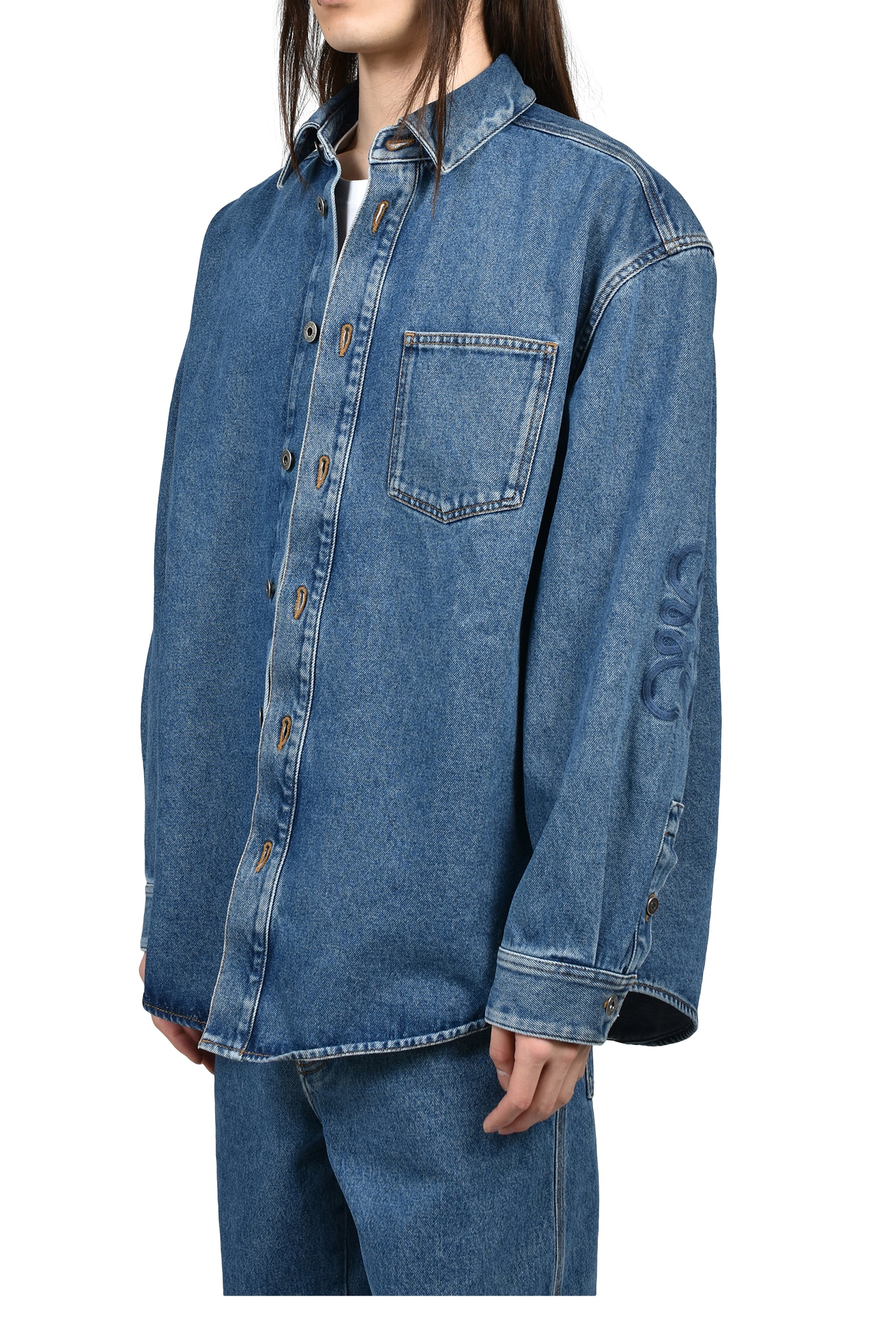 ANAGRAM OVERSHIRT / MID BLU DENIM
