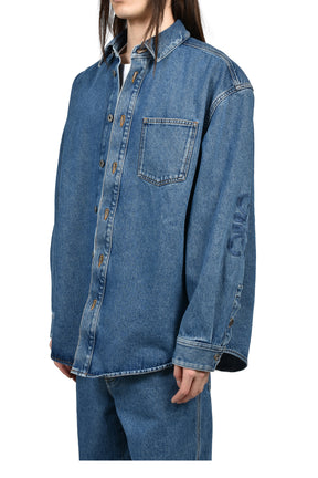 ANAGRAM OVERSHIRT / MID BLU DENIM