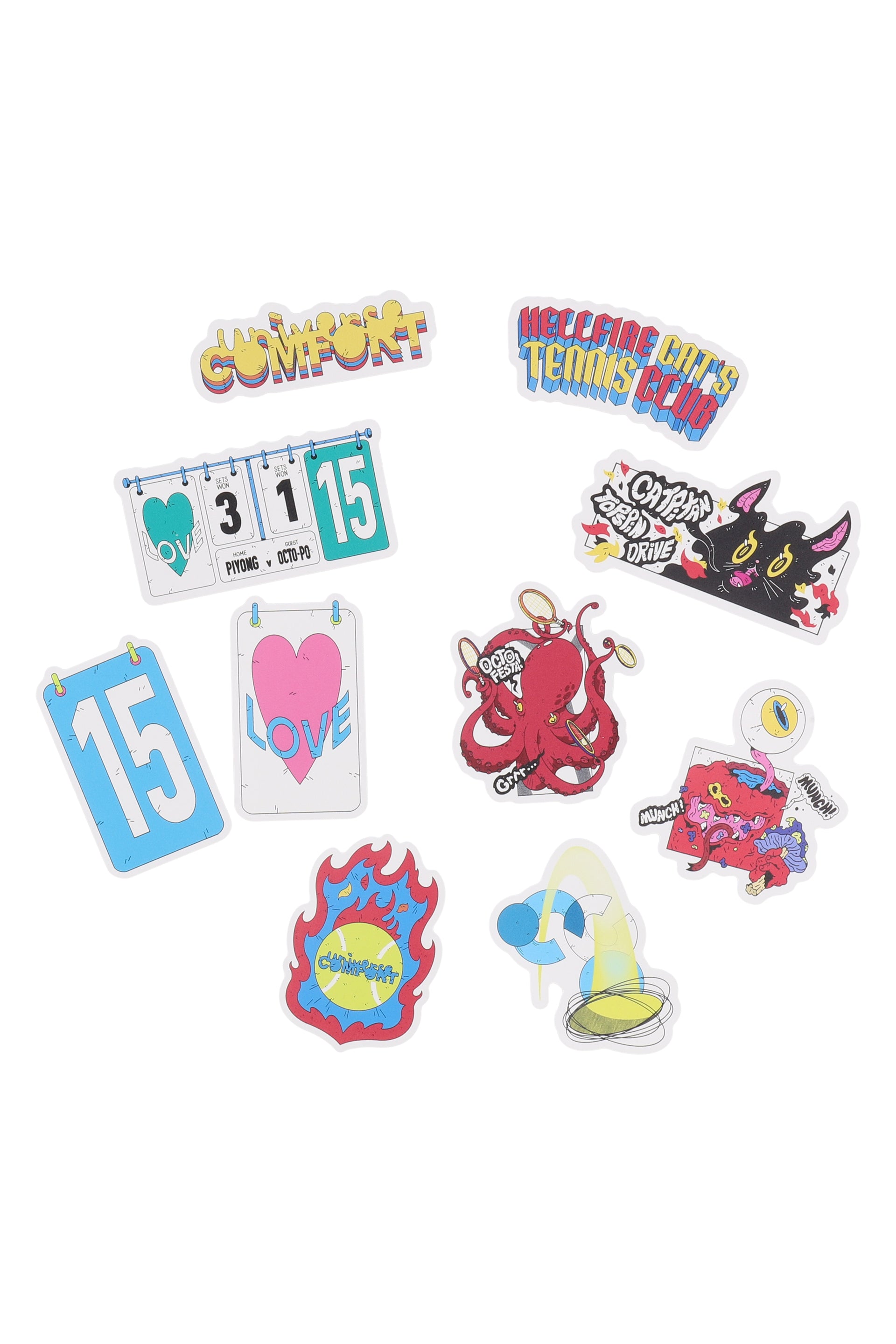 COMFORT COMFORT SEA VILLAIN TENNIS CLUB STICKER PACK / MULTI