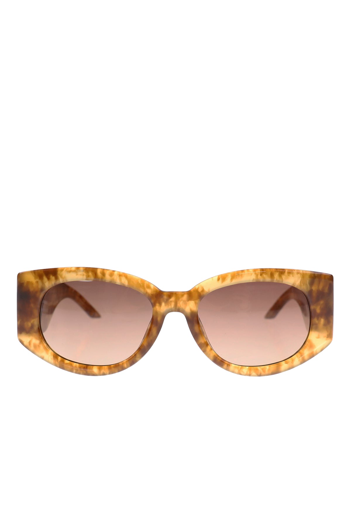 ACETATE & METAL OVAL WAVE / GOLD BRW