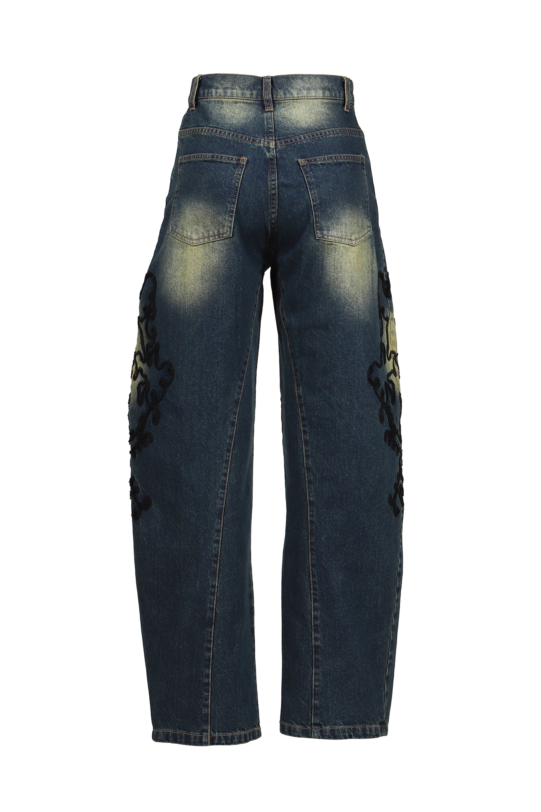 DENIM LACE PANTS / BLU