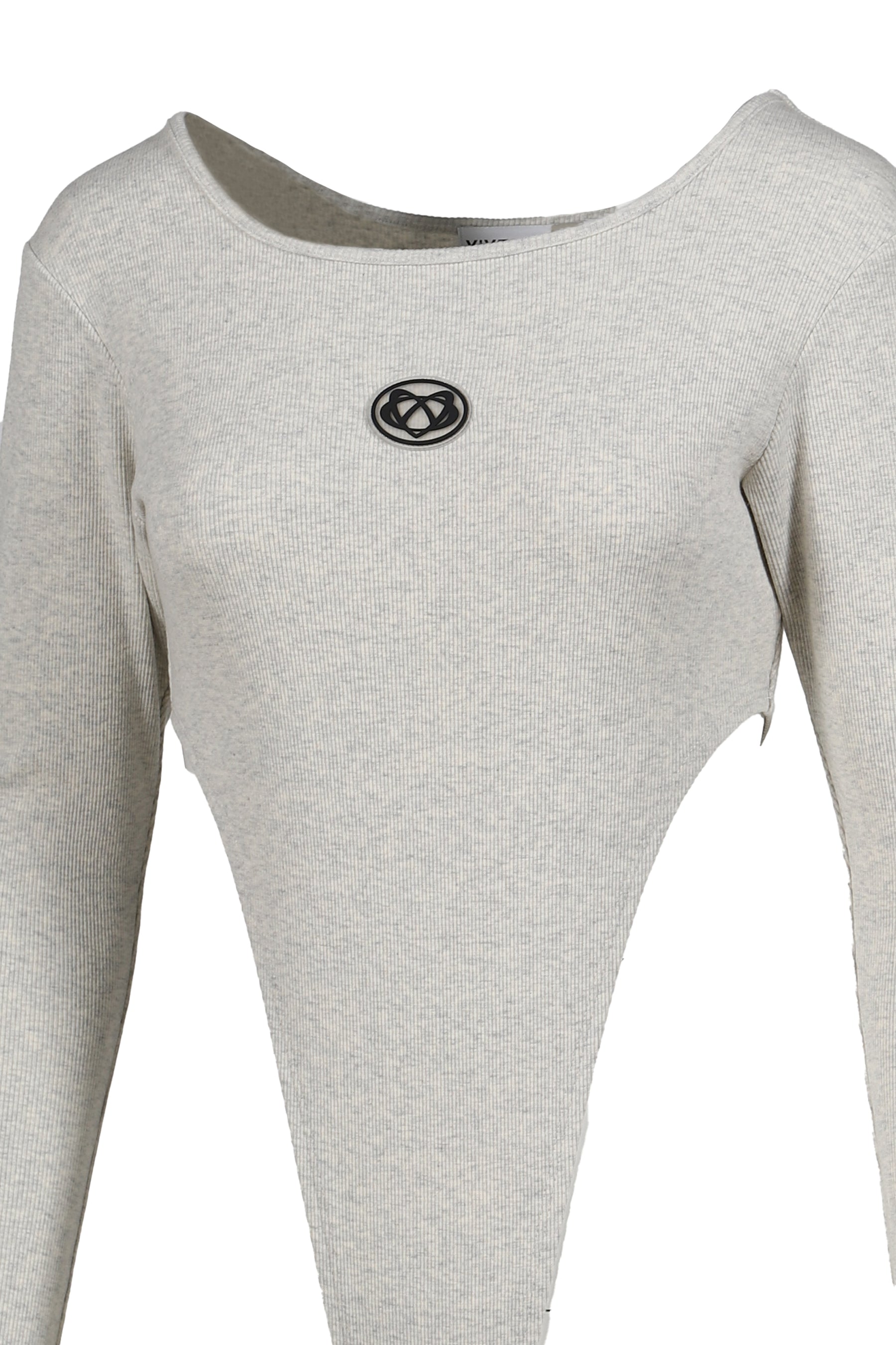 RIB CUT BODYSUITS / WHT