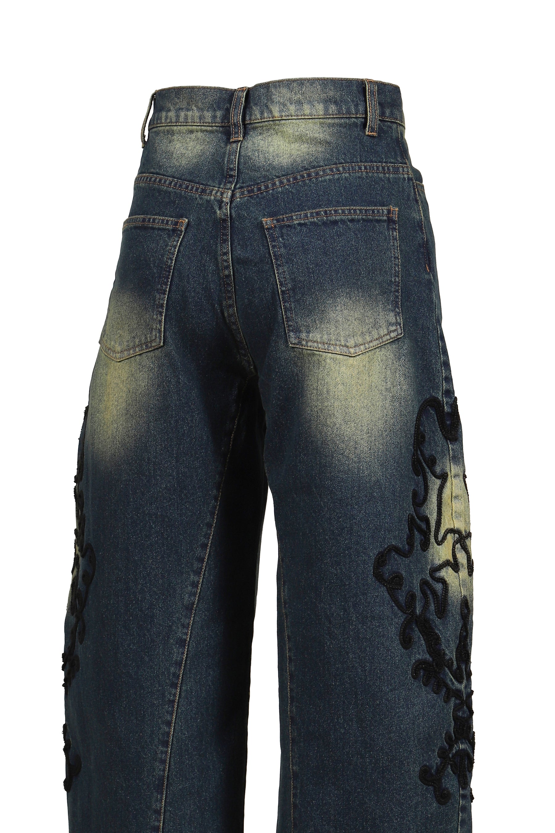 DENIM LACE PANTS / BLU