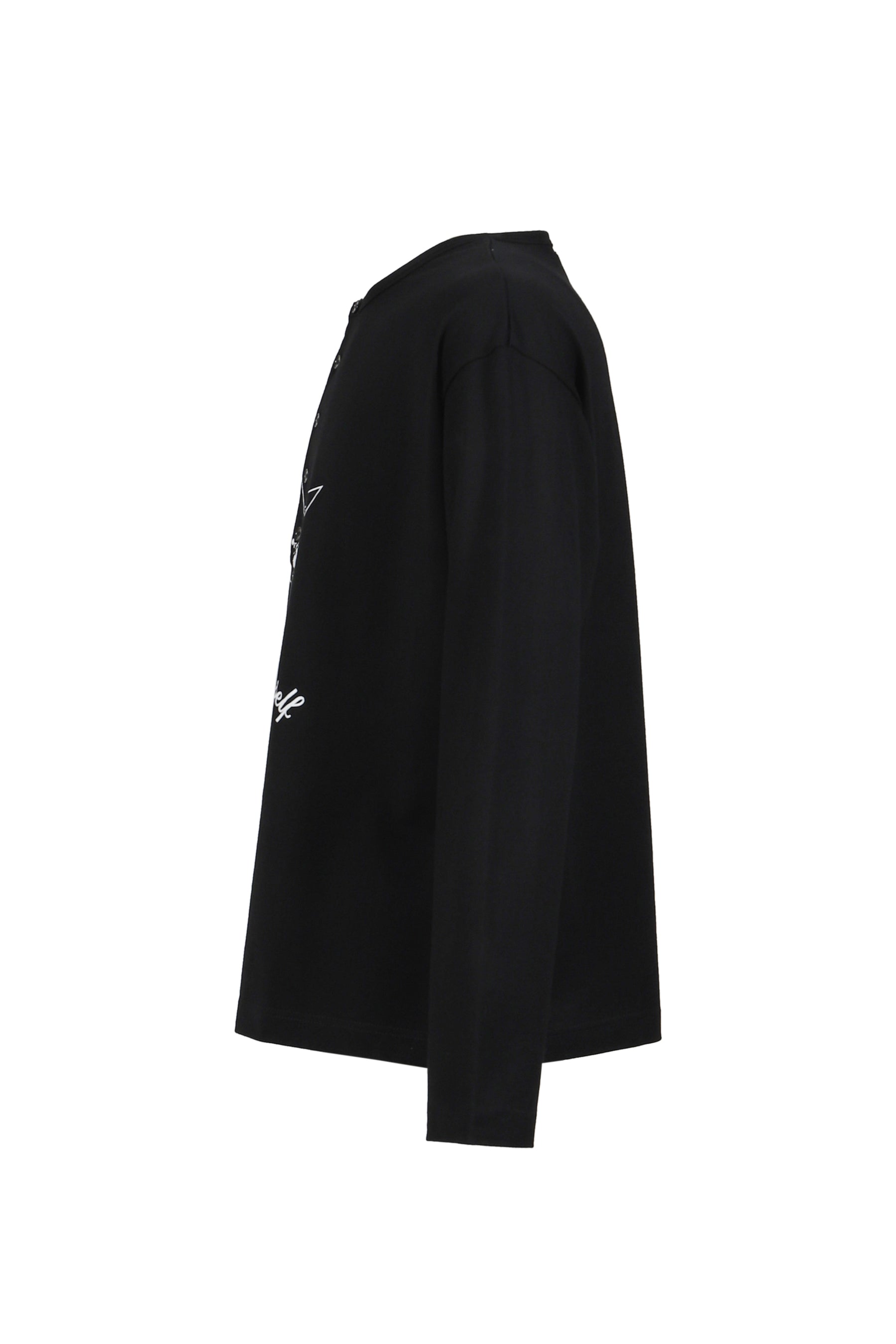 16 HENLEY LONG SLEEVE / BLK