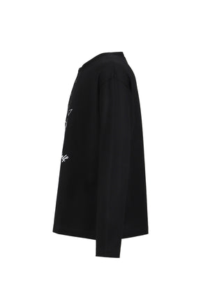 16 HENLEY LONG SLEEVE / BLK