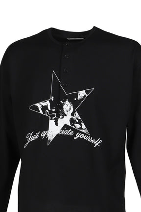16 HENLEY LONG SLEEVE / BLK