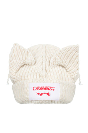 CHUNKY EARS BEANIE / ECRU 