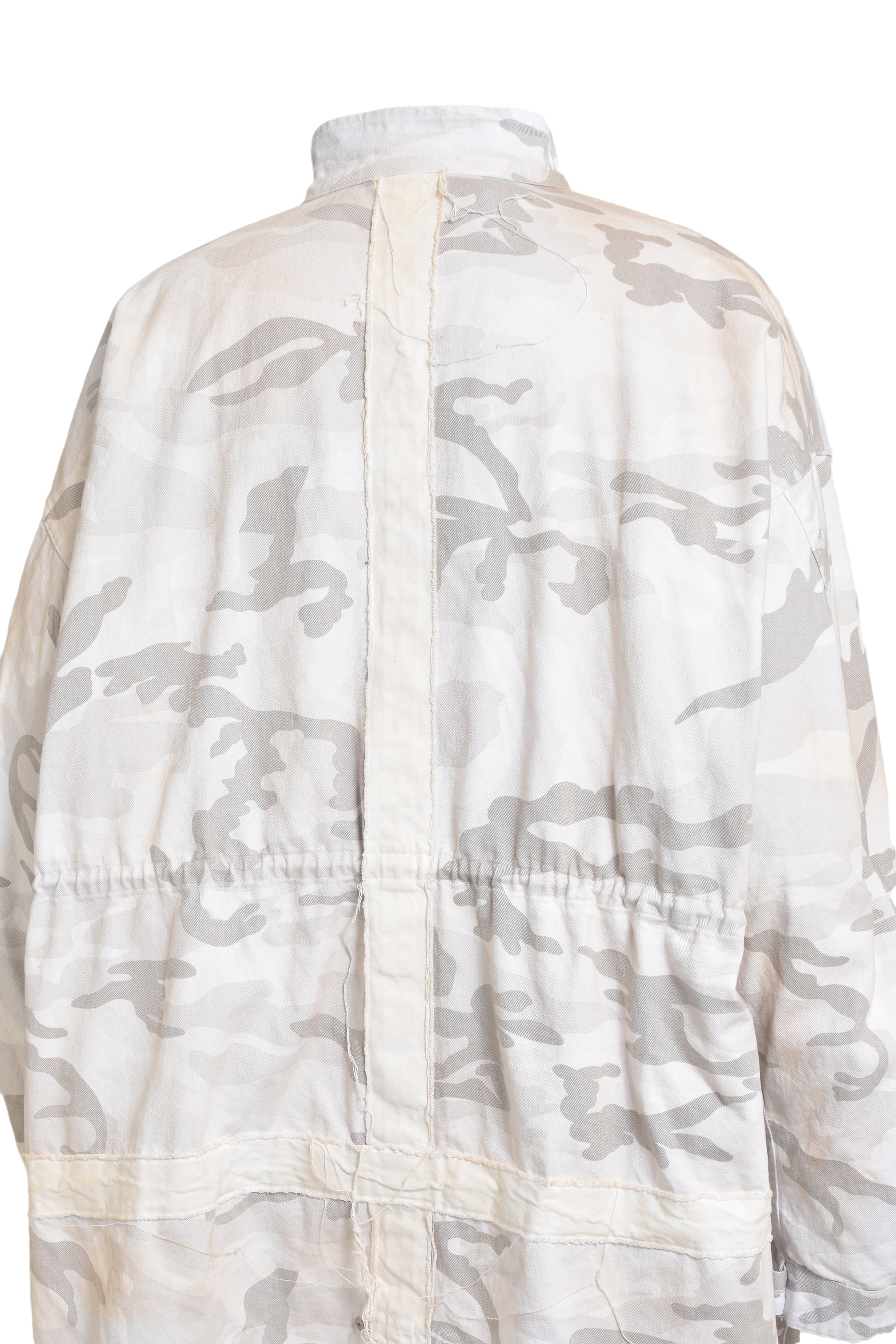 BONDAGE CROSS FISHTAIL PARKA / WHT