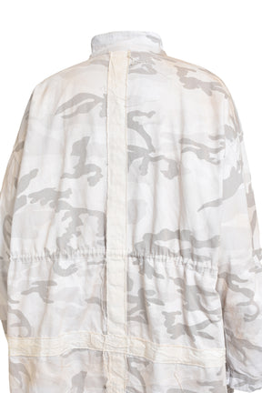 BONDAGE CROSS FISHTAIL PARKA / WHT