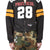FOOTBALL JERSEY TRACK JACKET / WASHED BLK