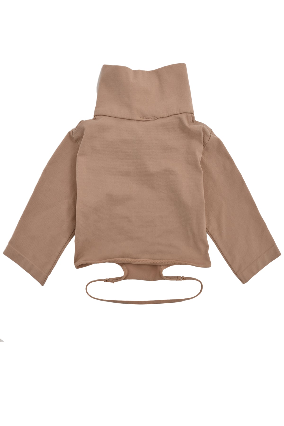 SCULPTING JERSEY CUT-OUT TOP / NUDE