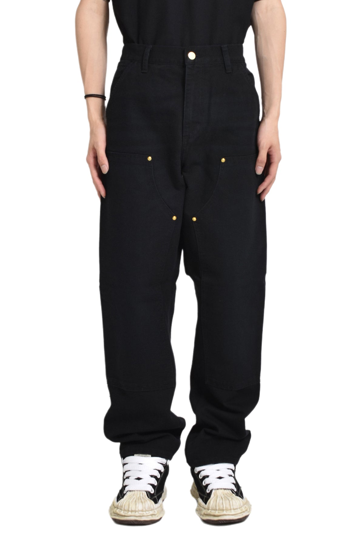 DOUBLE KNEE PANT -AGD CANVAS- / BLK