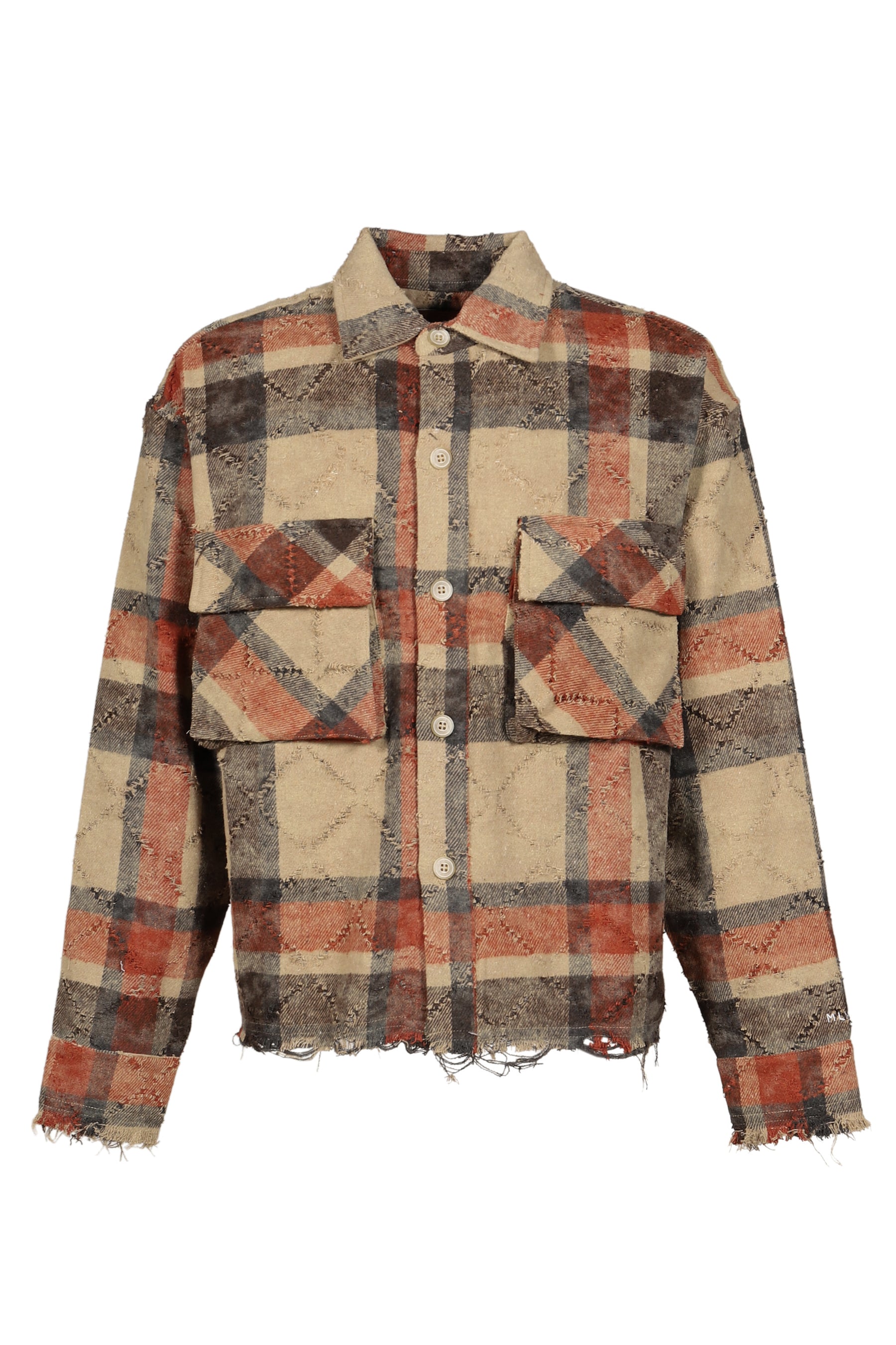 DISTRESSED CHECK SHIRTS / RED