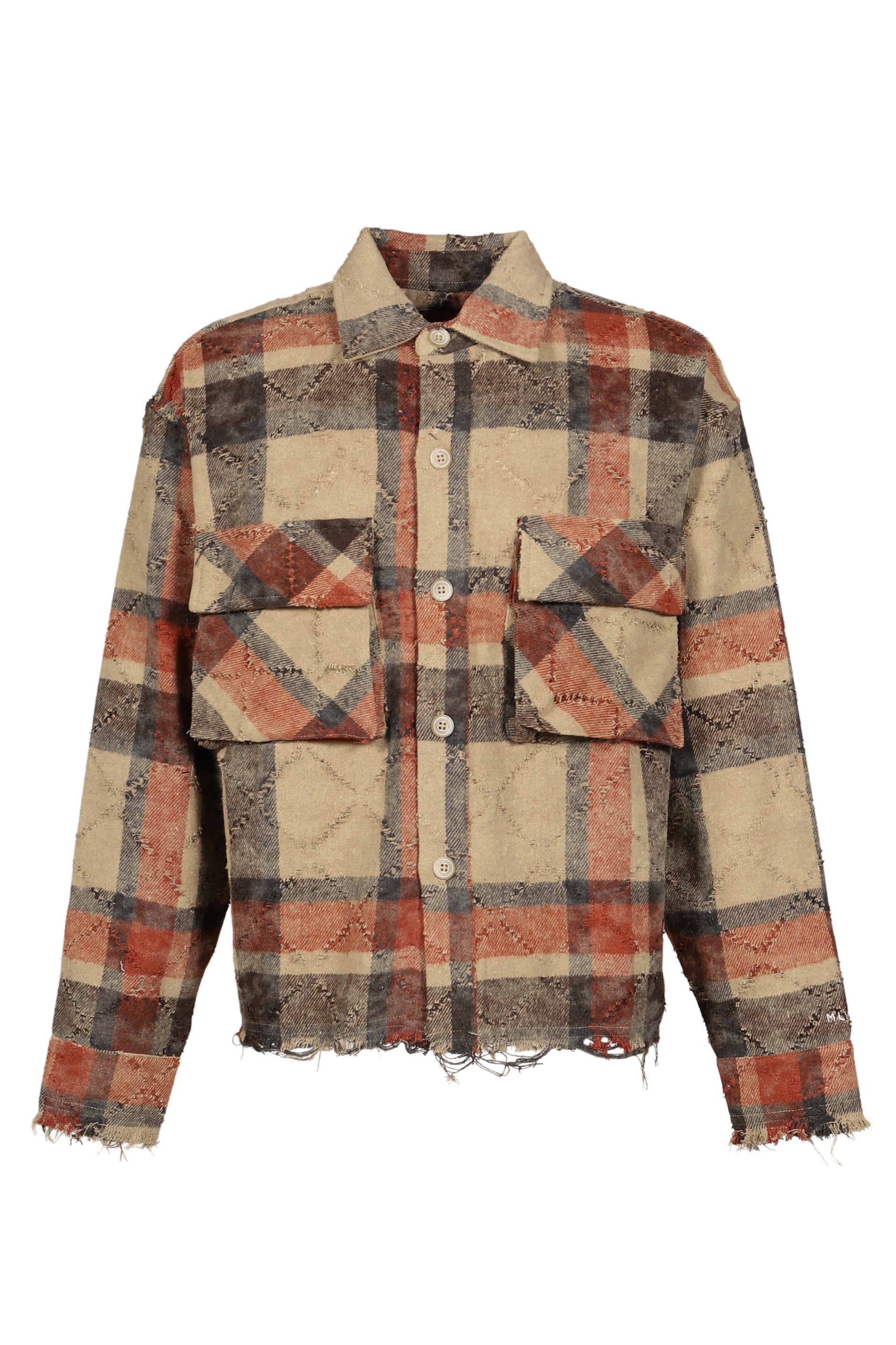 DISTRESSED CHECK SHIRTS / RED
