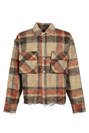 DISTRESSED CHECK SHIRTS / RED