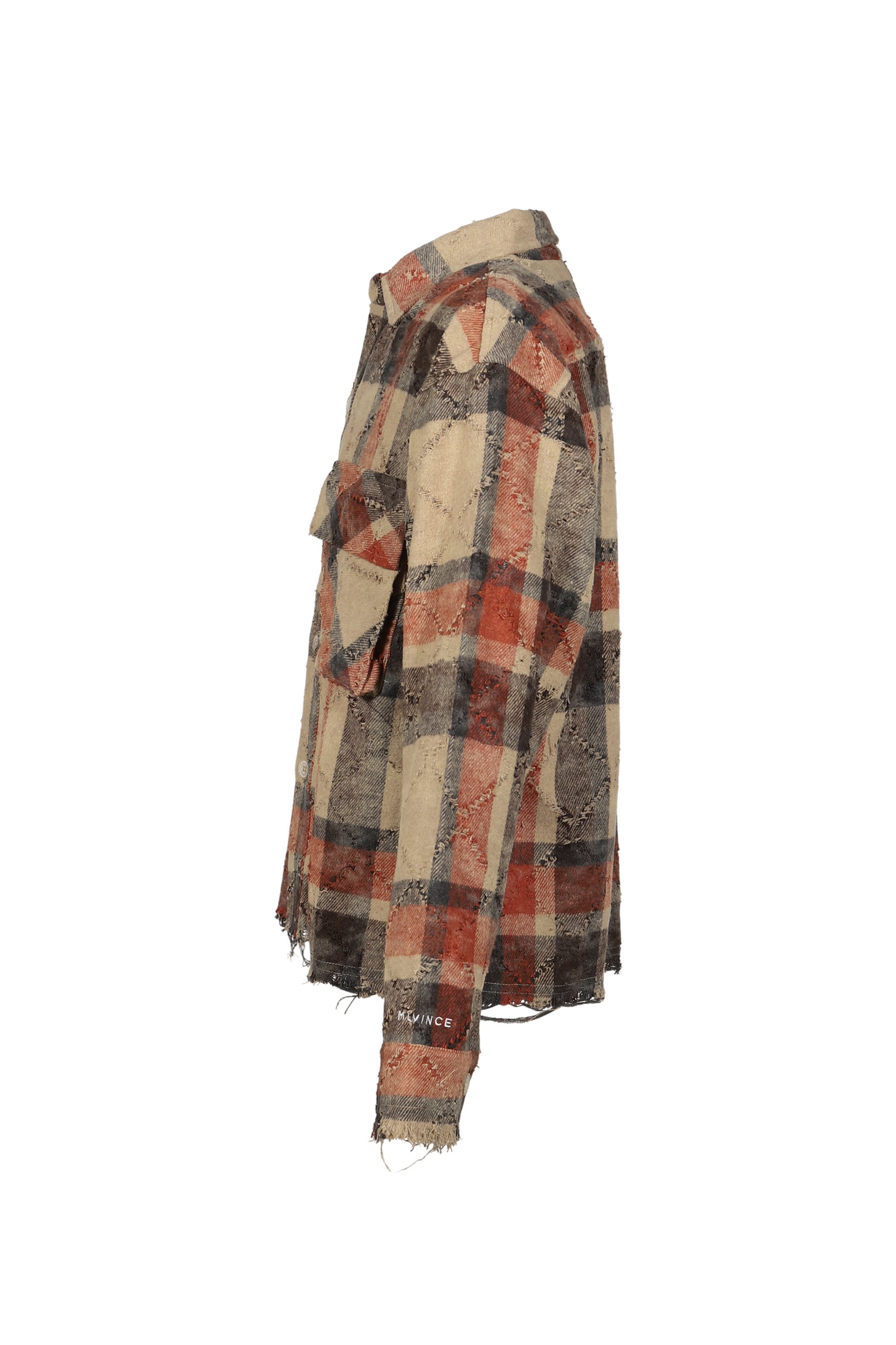 DISTRESSED CHECK SHIRTS / RED